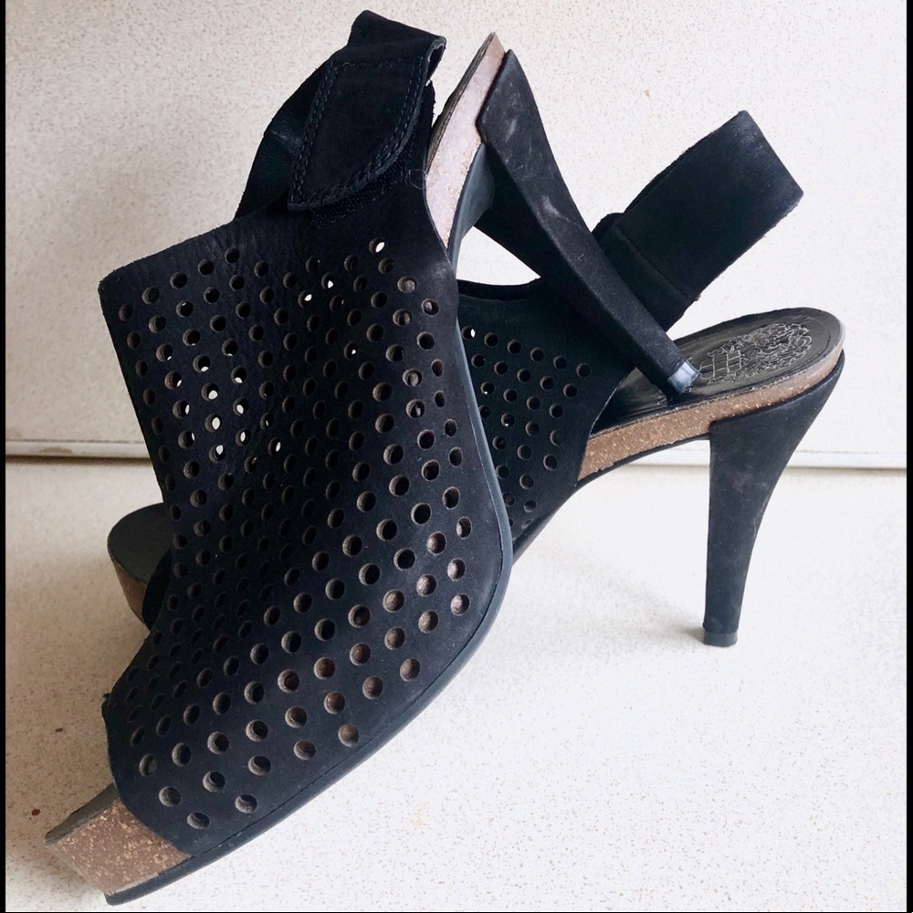 Vince Camuto Patrizia Black Sling Back Heels 9M
